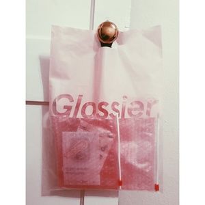 Glossier 3 Pouches, Sticker Set, Sample, Etc.
